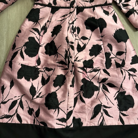Carolina Herrera Pink And Black Polyester Dress/Coat Size 10 - Picture 9 of 11